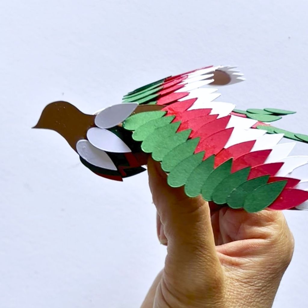 Etape 5 du tut pour réaliser une activité de printemps sous forme d'un oiseau