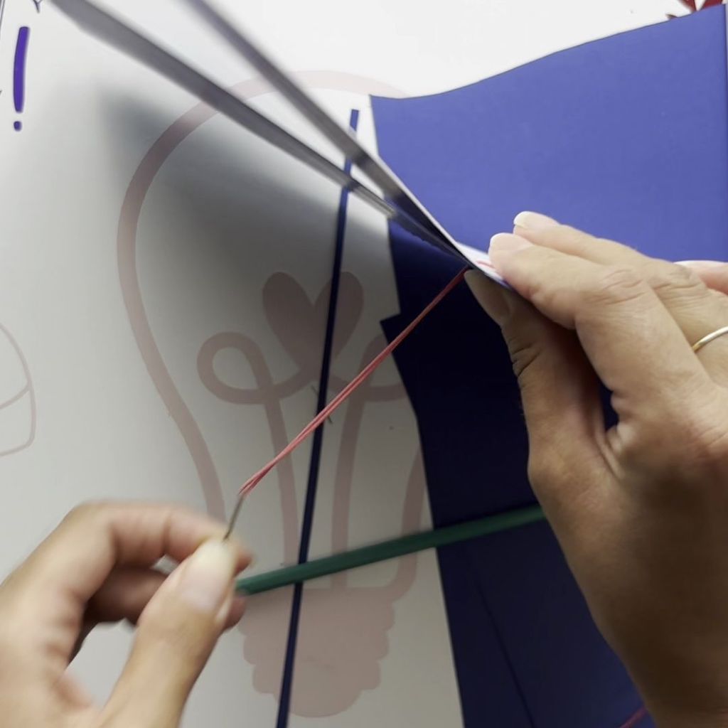 Etape 4 bis du tuto pour créer son carnet DIY