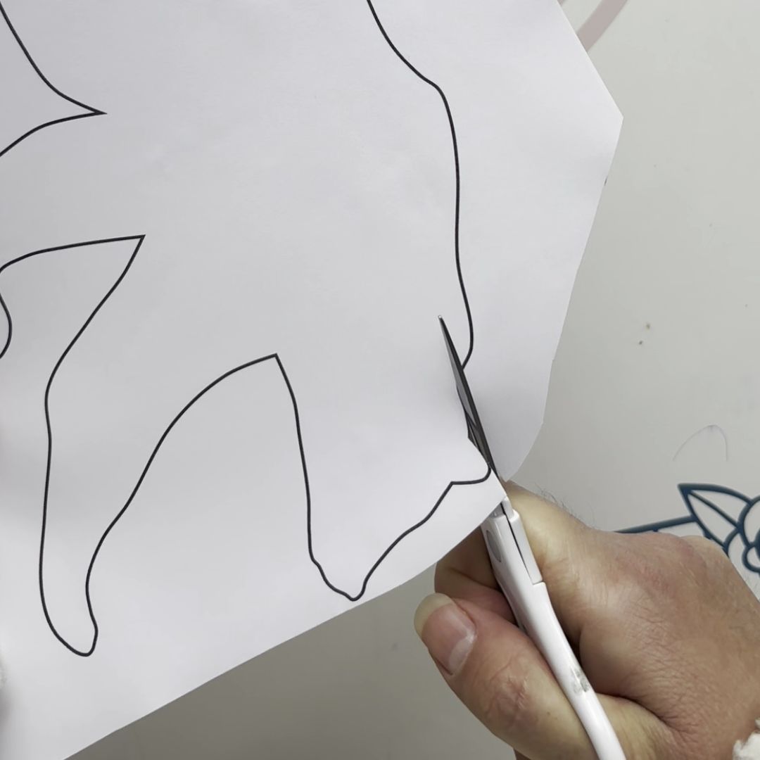 Etape 2 du tuto pour réaliser deux ours polaires DIY en papier découpé