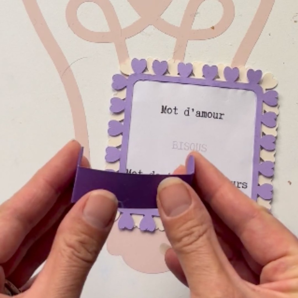 Etape 3 du tuto pour réaliser un cadre DIY pour la saint-Valentin