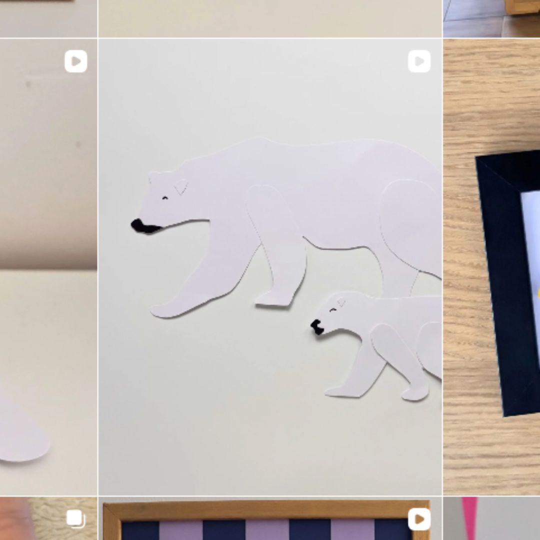 Ours polaire en papier découpé