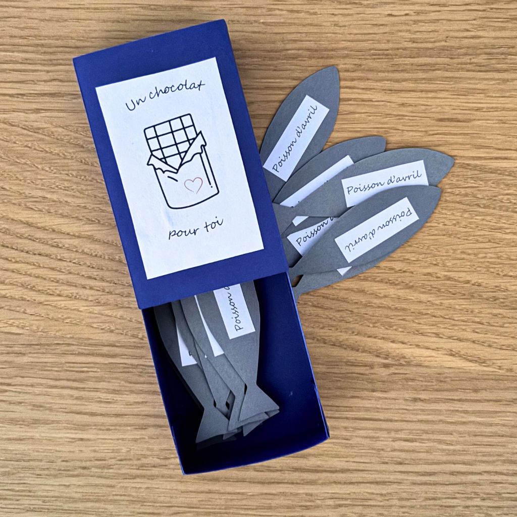 Boîte poisson d'avril DIY