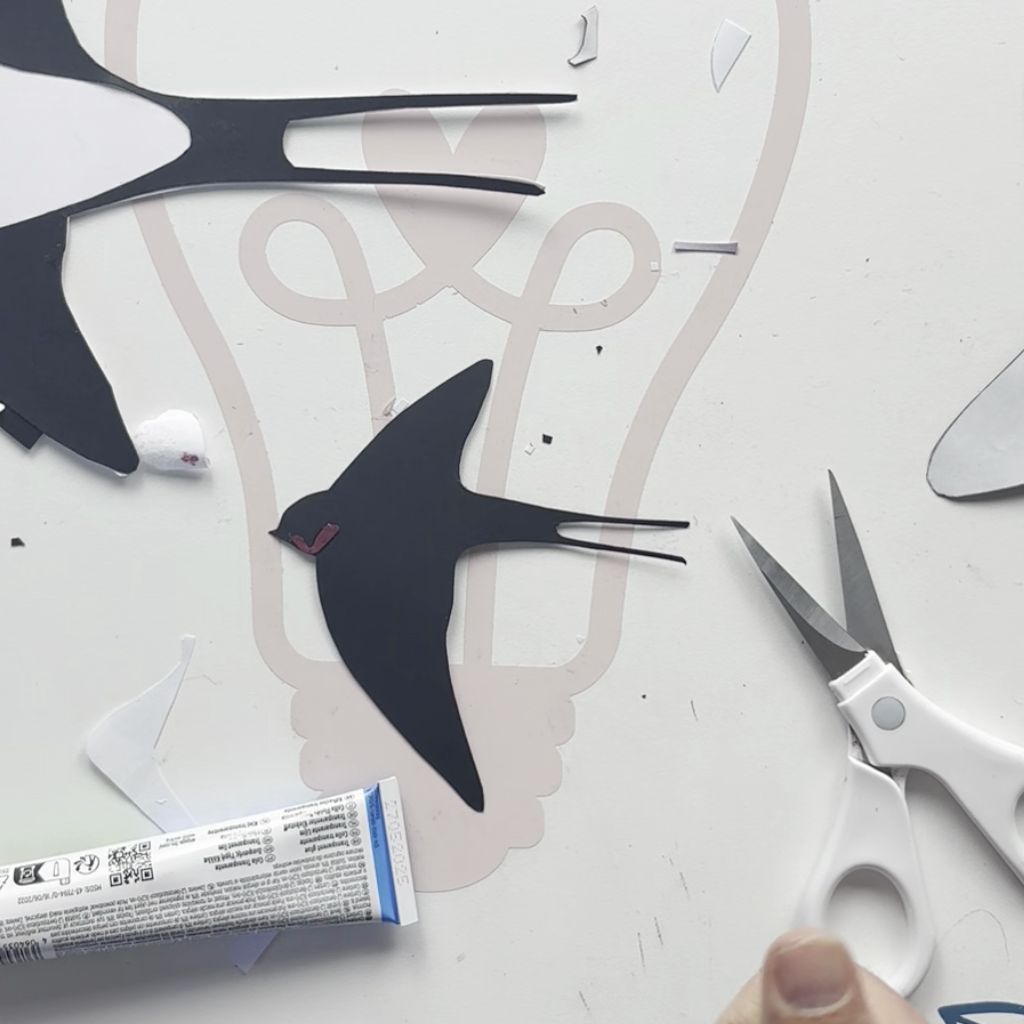 Etape 8 du tuto pour créer des hirondelles DIY