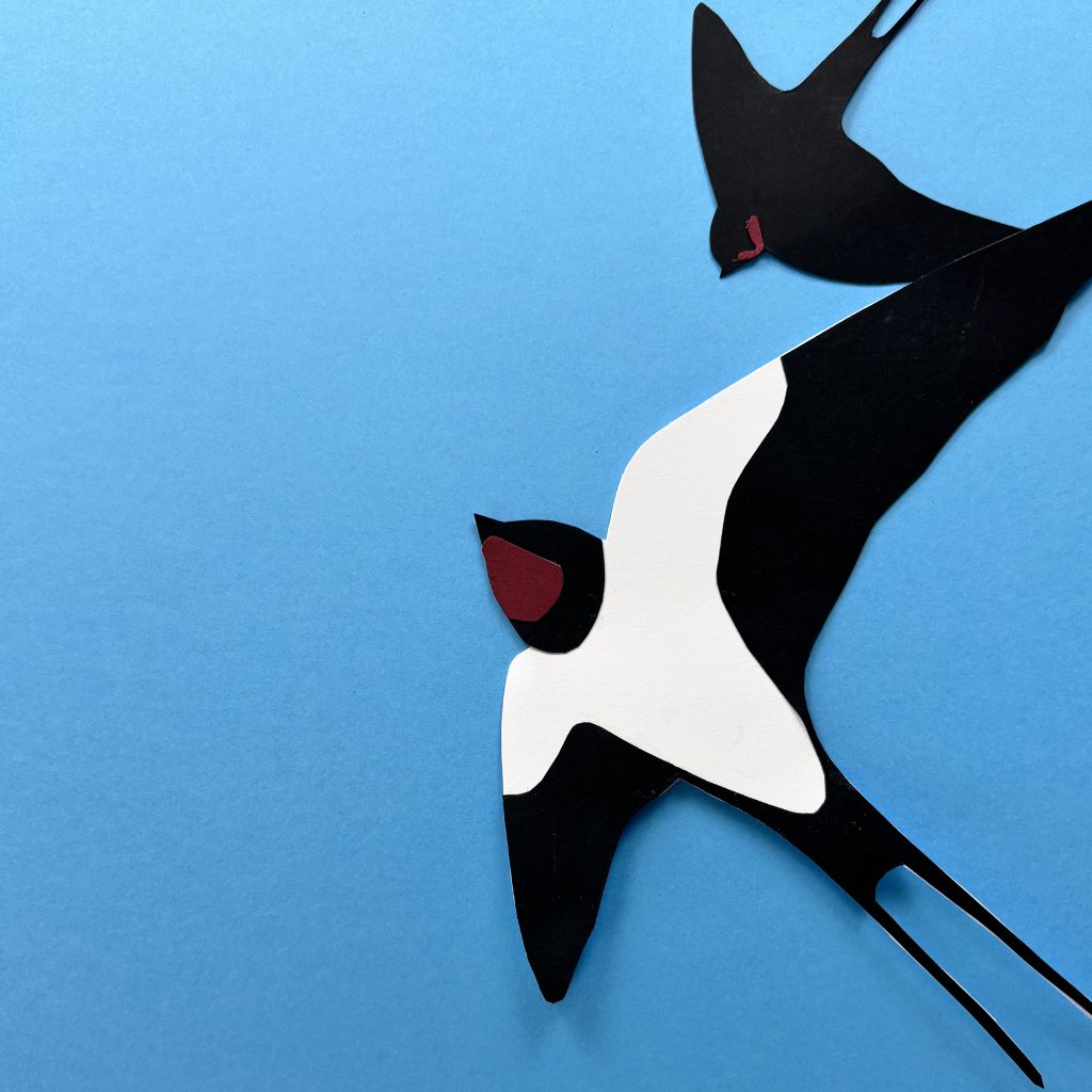 Hirondelles en papier DIY