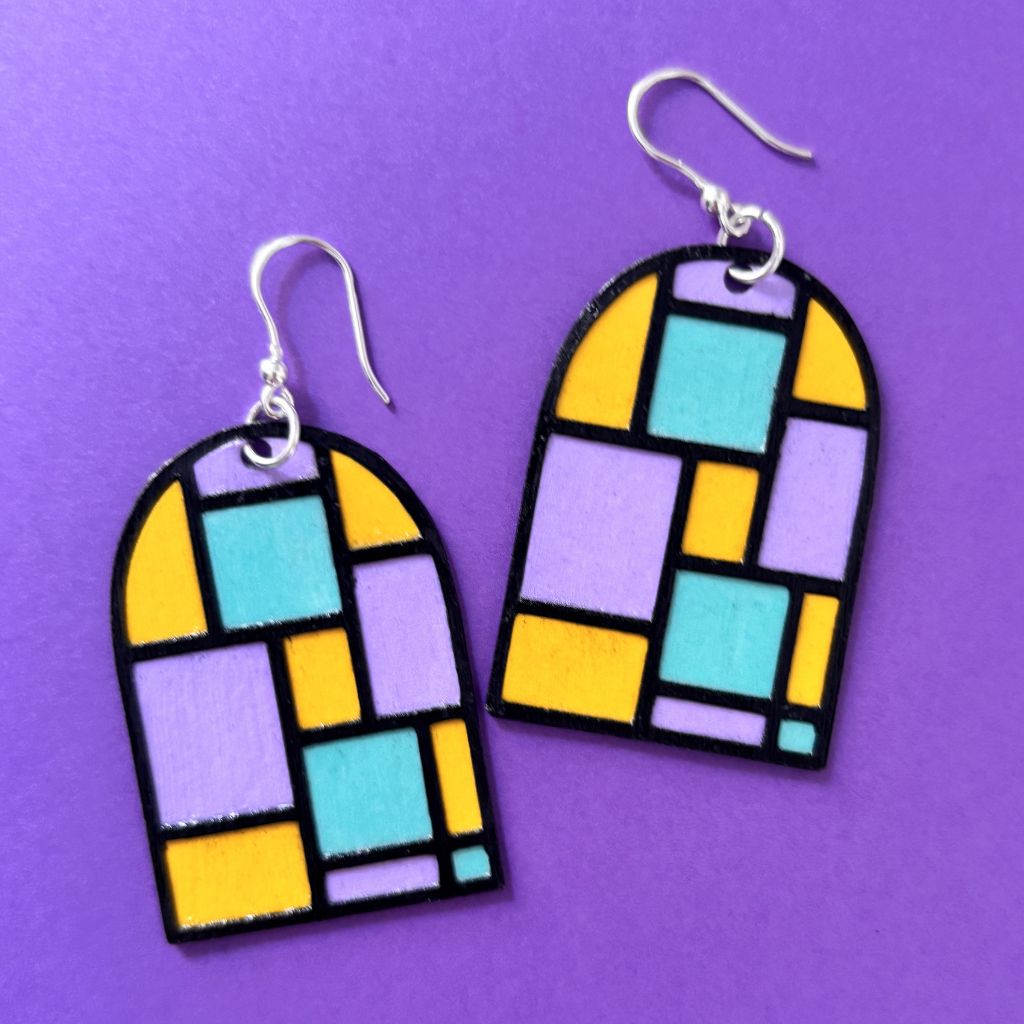 Boucles d'oreille en papier fait main