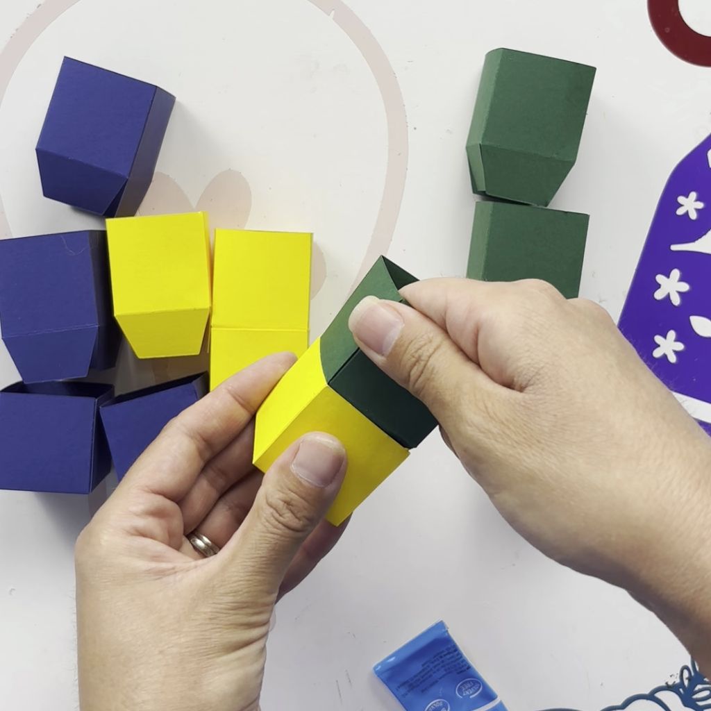 Etape 8 du tuto pour réaliser un pot rétro façon Tetris