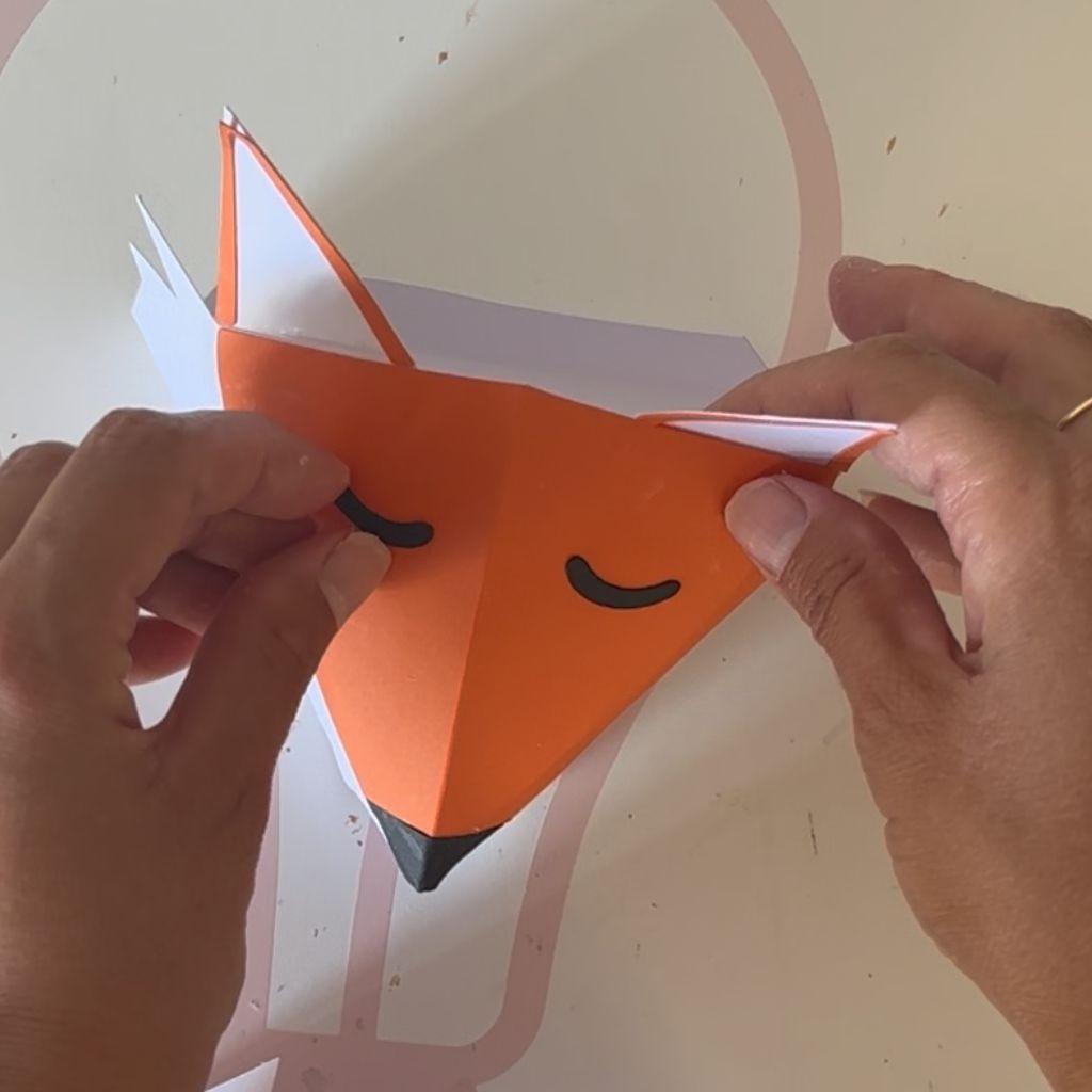 Etape 14 du tuto pour réaliser une tête de renard en 3D