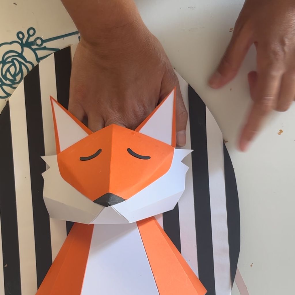 Etape 20 du tuto pour réaliser une tête de renard en 3D