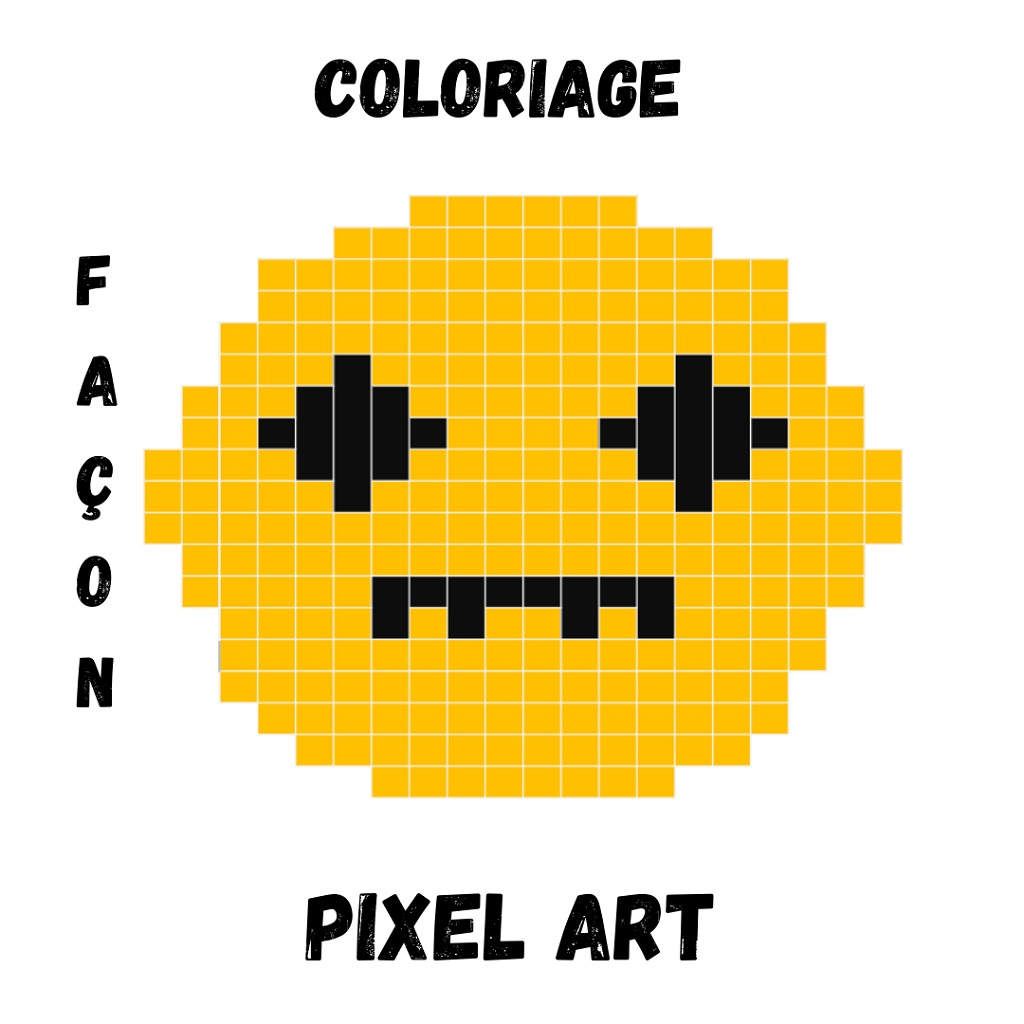 Coloriage pour Halloween sous forme de Pixel Art