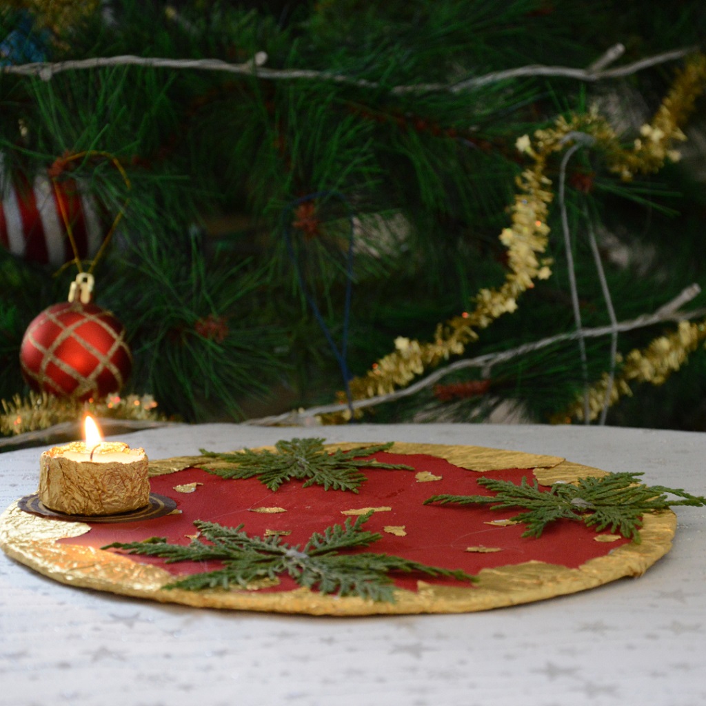 Décoration de Noël en forme de centre de table