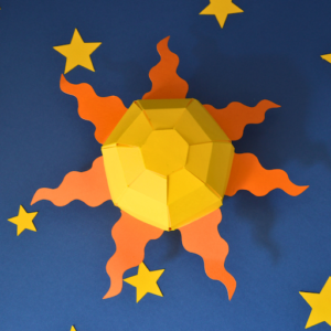 Kit créatif pour enfant pour fabriquer un soleil en 3D