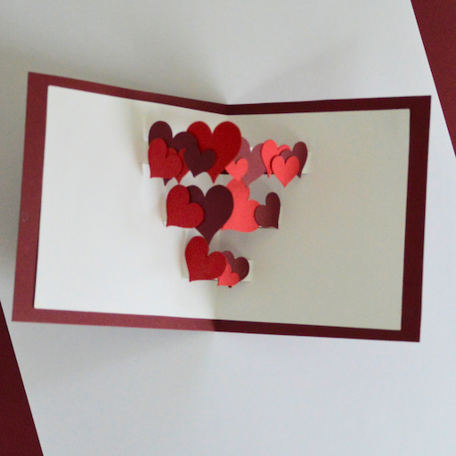 Carte pop-up pour la saint-valentin