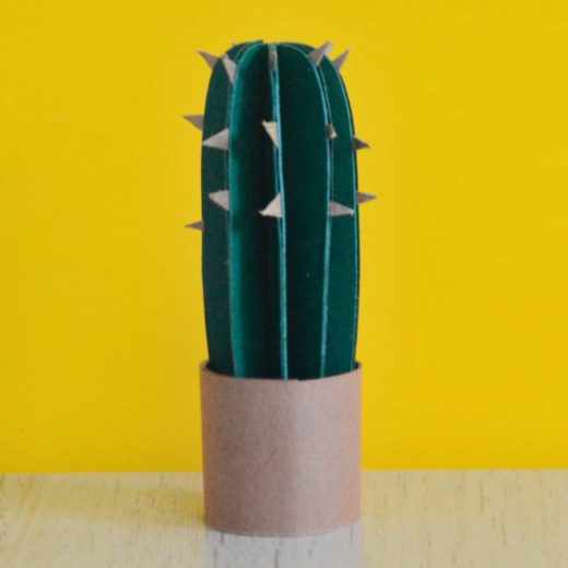 Cactus miniature en papier DIY