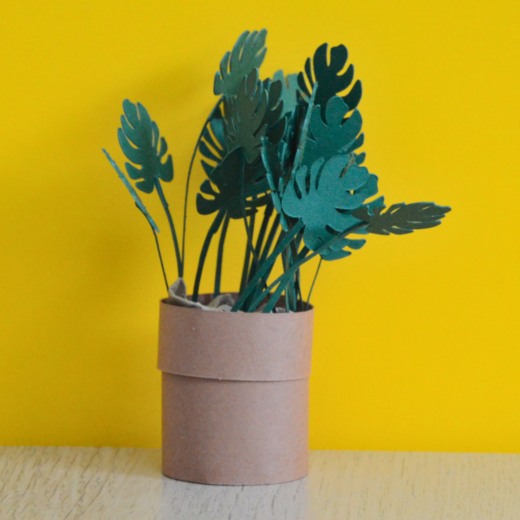 Monstera miniature en papier DIY