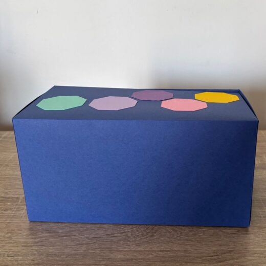 Boîte de l'objet 2 en 1 en papier bougeoir et soliflore