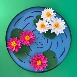 Kit créatif nénuphars en papier DIY