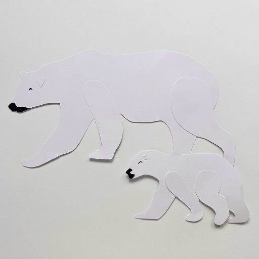 Ours polaires DIY en papier découpé