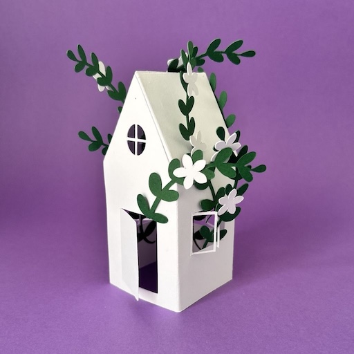 Petite maison en papier de printemps DIY
