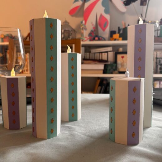 Bougeoir en papier pour une déco de Noël en papier