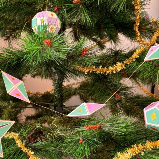 Guirlande de diamants pour une déco de Noël en papier