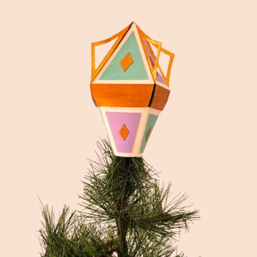 Déco du sommet du sapin en papier pour une déco de Noël en papier